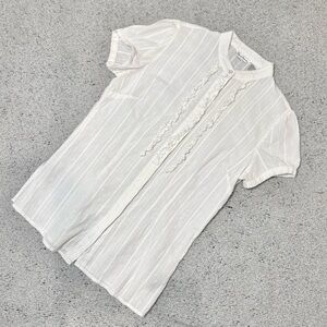 Capasity Unlimited Cotton Ruffle Blouse Size L